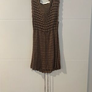 Bettie Page Brown Knit Tank Top